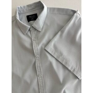 BYLT Premium Basics Vista Mens 3XL Light Blue Button Up S/S Shirt Stretch Preppy